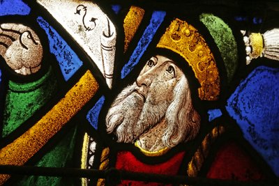 Window depicting the Tree of Jesse: King by French School